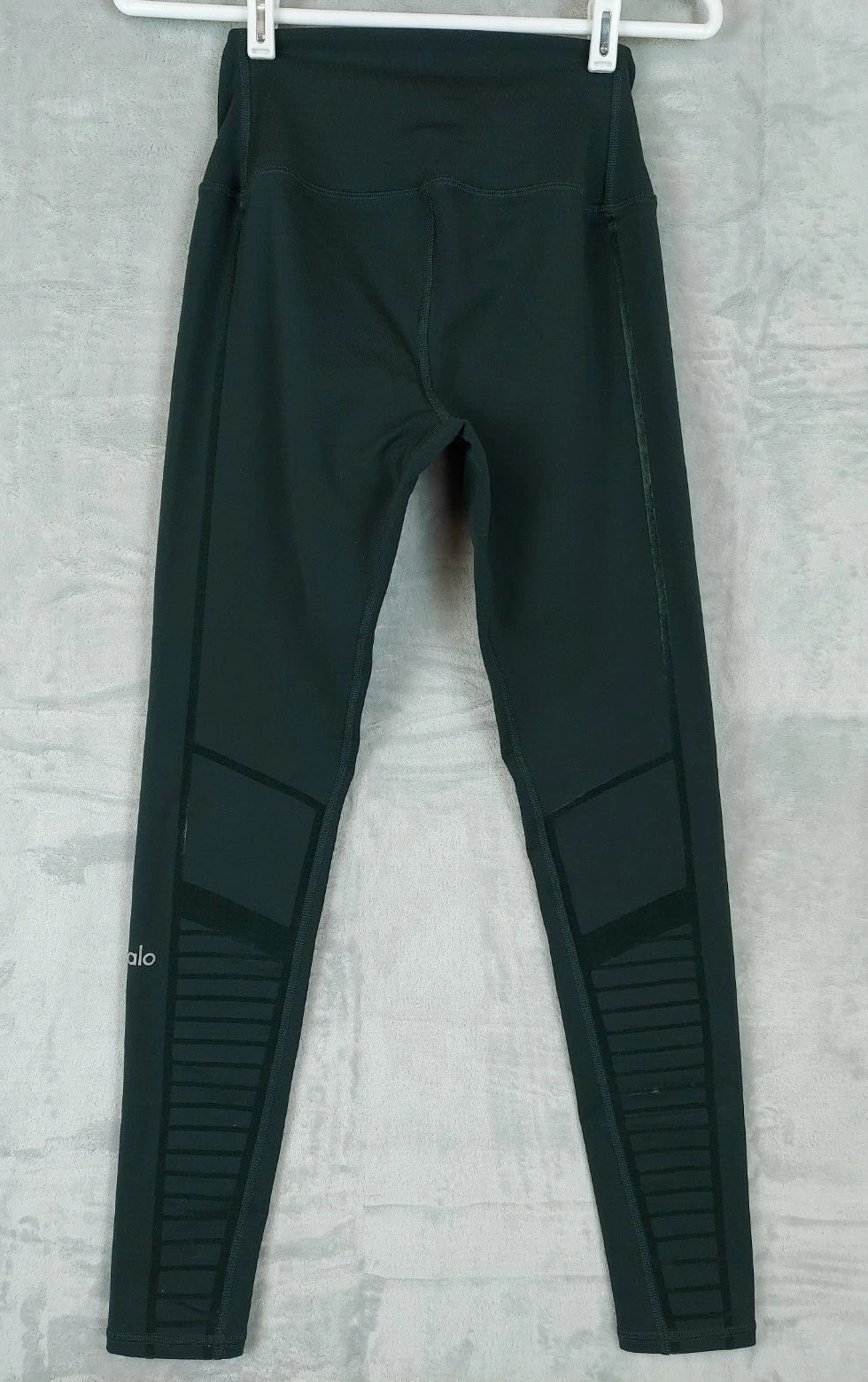 alo-yoga moto velvet trim pants