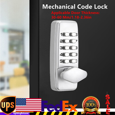 Digital Mechanical Door Lock Keyless Entry Exterior Combination Code Waterproof