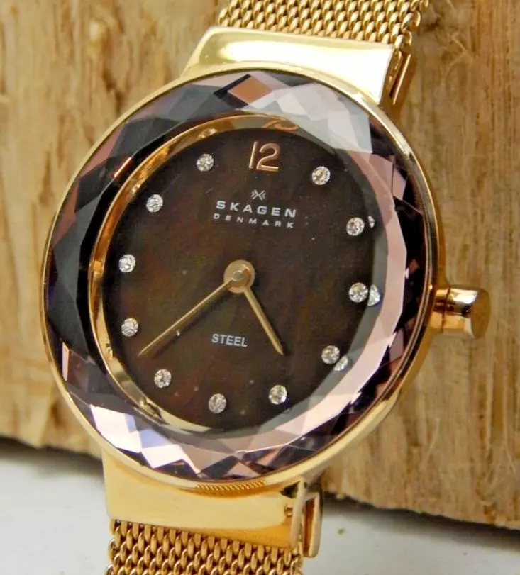 Skagen ladies watch with swarovski best sale crystals