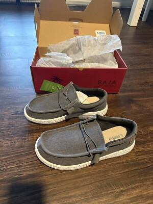 Lamo Men's Paul LamoLite Shoe Gray Charcoal Slip-On Sz 10 EM2035