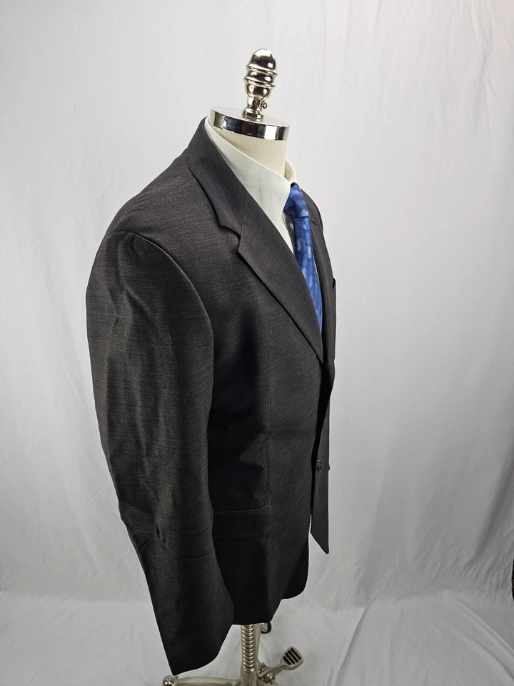 Theory Men's Gray Wool Blend Blazer Jacket 42R - Image 2 of 4