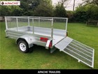 NEW 8X5 Trailer With Cage Kit Rear Loading Ramp Apache Road Trailer Heavy Duty