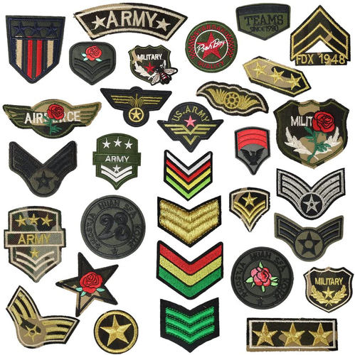 Parches Militares Parche Bordados Militar para Ropa Decorativos set de 24  Piezas | eBay