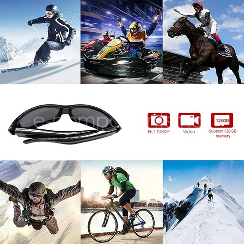 Outdoor Sports Glasses with 1080P HD Mini Camera Eyeware DVR Video Recorder - Picture 5 of 19