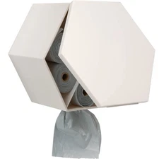 Leash Boss Dog Poop Bag Dispenser Wall Mount with Container for Extra Storage