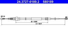 Bremsseil Seilzug Feststellbremse ATE 24.3727-0189.2 für AUDI TT 8N9 8N3
