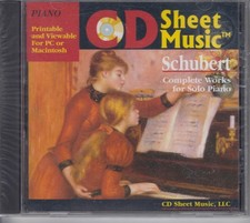 CD Sheet Music Schubert Complete Works for Solo Piano over 1200 pages New Sealed
