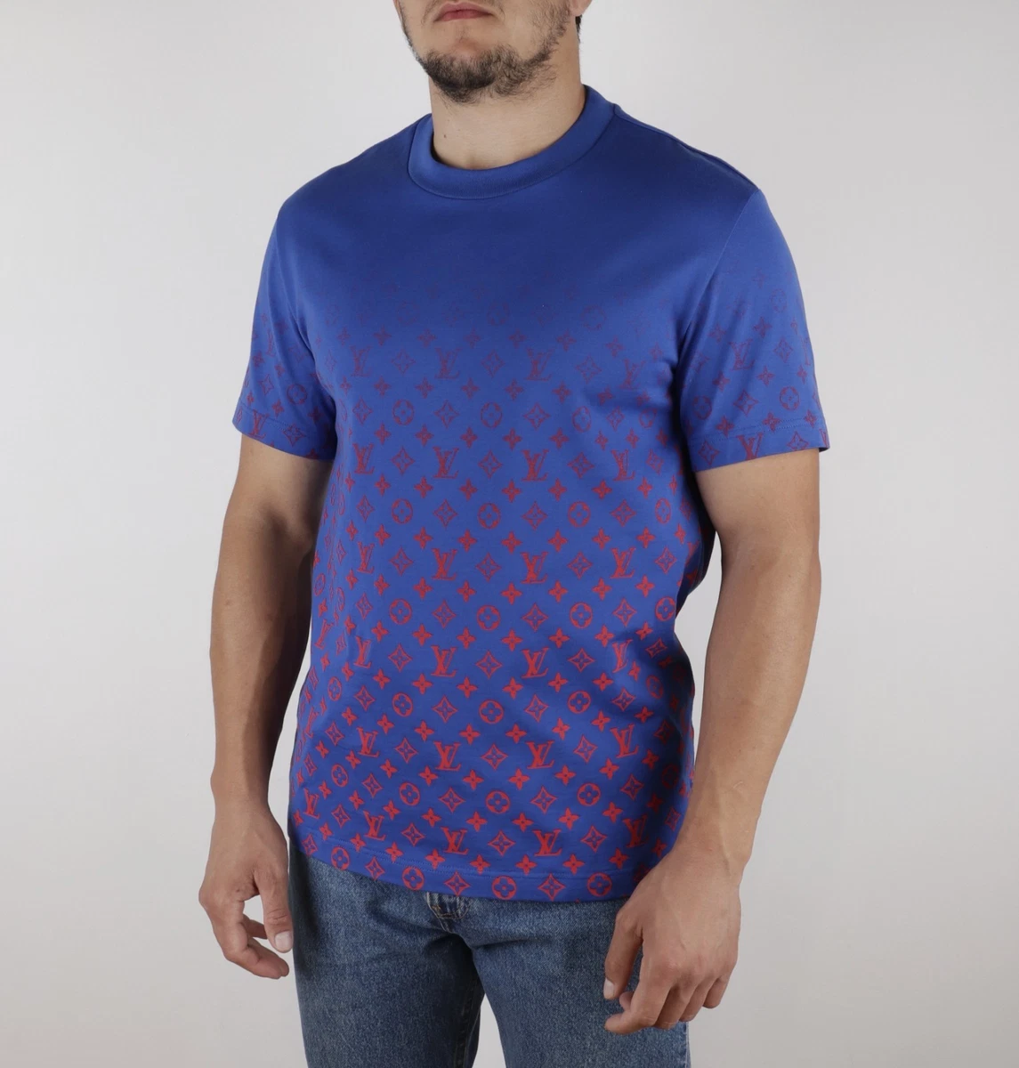 Louis Vuitton Short Sleeve Blue Shirts for Men for sale | eBay