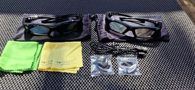 2x Hi-Shock C+TPG/BT16/19  RF 3D Brille RF Bluetooth Aktiv Shutter Heimkino