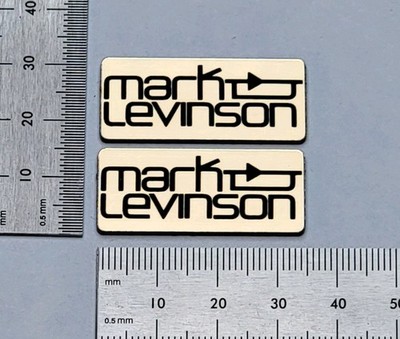 Mark Levinson Speaker Badge Logo Premium Gold Pair With Self Stick Adhesive 