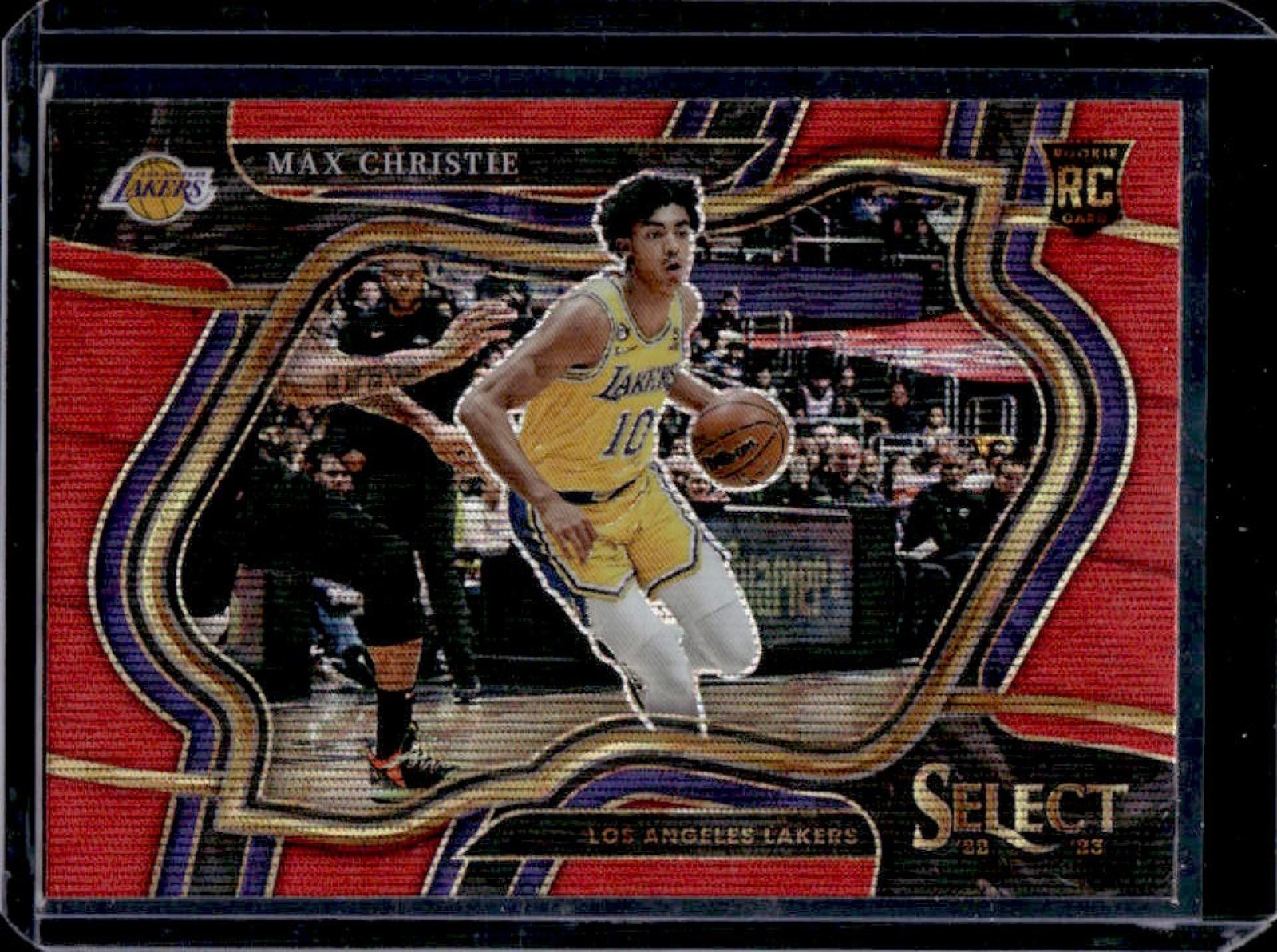 2022-23 Select Max Christie RC Red Wave Prizms Courtside #293 Lakers