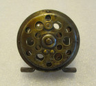 Vintage Metal Fly Fishing Reel Wood Handle Few Rust Spots Works 2 5/8" — photo 10