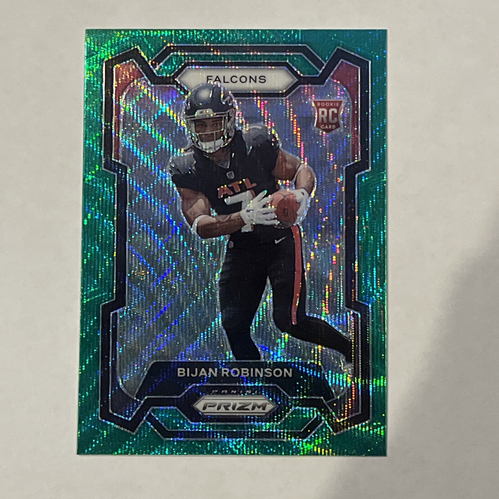 Graded 2023 Panini Prizm Bijan Robinson #305 Green Wave RC Rookie Falcons