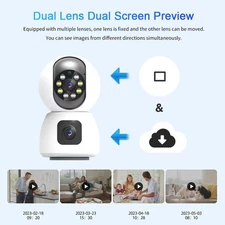 1080P HD Security Camera WiFi 2MP 360 Degree Night Security Camera