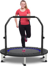 40" 48" Mini Trampoline for Adults and Kids Exercise Rebounder with Adjustable B