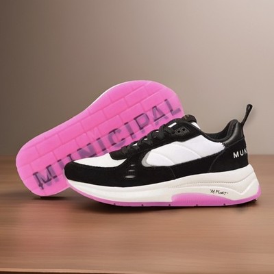 MUNICIPAL Sneakers Womens Size 7/7.5 Black White Pink M.OG Origin M. Float Tech.