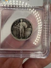 1918-D Standing Liberty Quarter Coin GRADED F12, Semi-Keydate