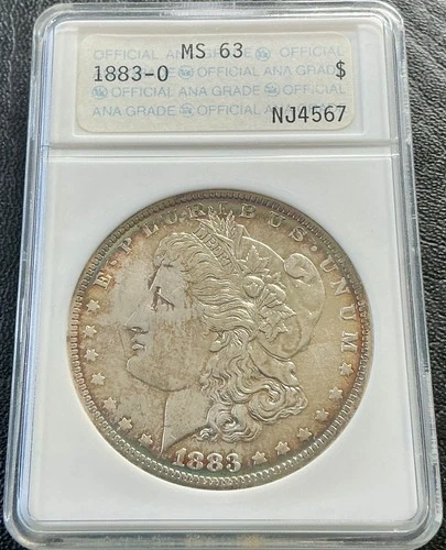 1883-O Ms-63 Ana Old Holder Morgan Silver Dollar Toner