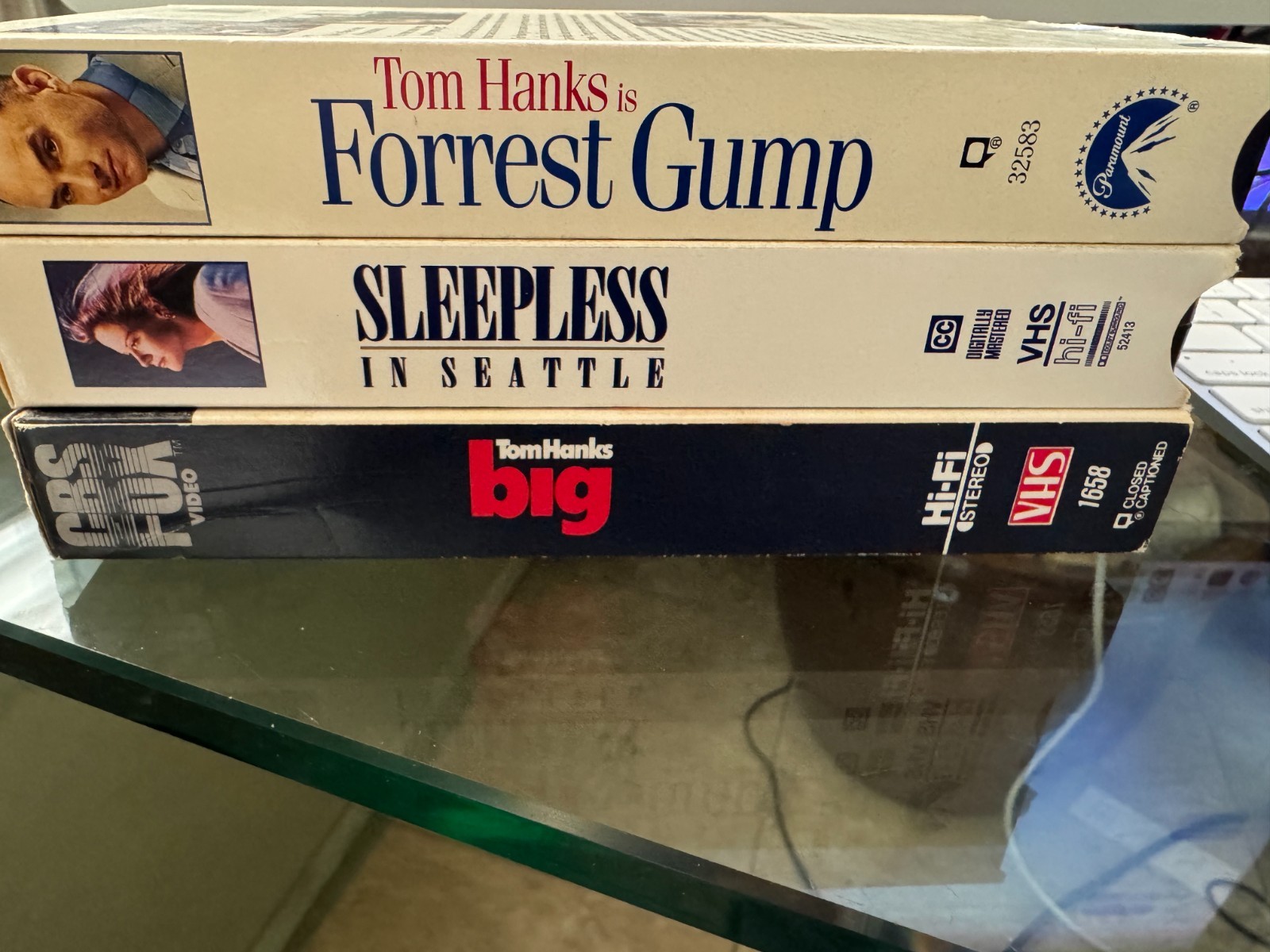 VHS Lot of 3 Tom Hanks Movies -Forrest Gump, Sleepless in Seattle, & Big, w/ship