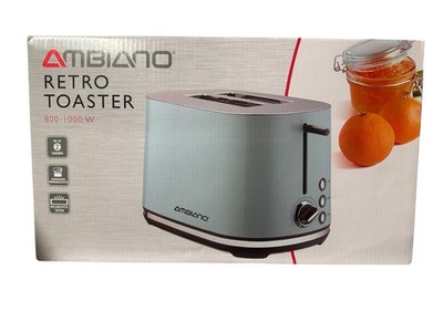 Designer Retro Doppelschlitz Toaster 1000W 6 Stufen Abnehm Brotaufsatz In Türkis