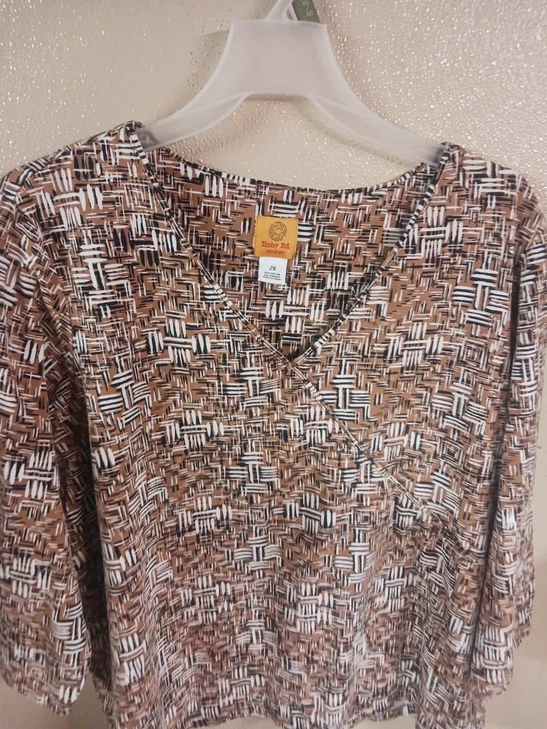 Ruby Rd 2X 3/4 Sleeve Pullover Top Multicolored - image 5