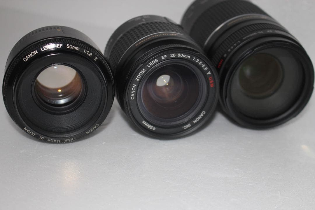 Canon EF 28-80mm 50mm 75-300mm Lens Set for Canon EF Mount Cameras