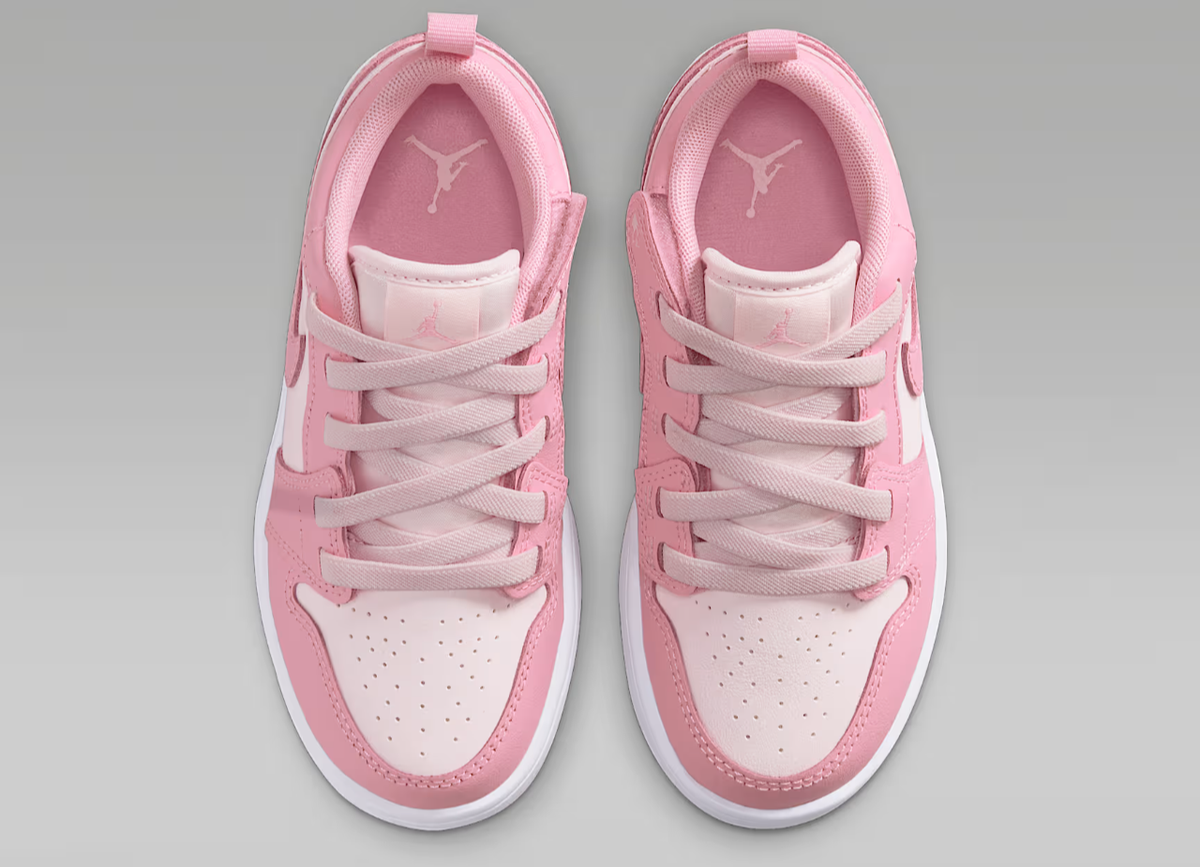 Jordan 1 Low Medium Soft Pink White Pearl Pink Little Kids (PS