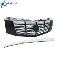 Front Grille + Hood Molding Trim For Cadillac Escalade Escalade ESV 2007-2014