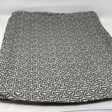 4 Pillow Covers 19x19" Inch Square Set Of 4 Ivory w Black Abstract Pattern Zip