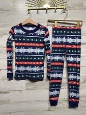 Hanna Andersson Organic Cotton Pajama Set - Size 6-7 120cm - Very Good Used Co