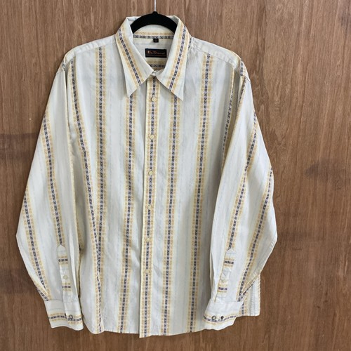 Ben Sherman, Ben Sherman Vintage Mens XL Striped Design Long Sleeve Shirt
