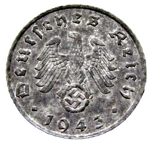 1943 Germany 5 Reichspfennig — photo from the most recent tracked eBay sale