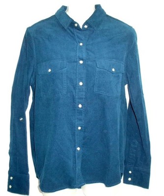 NEW Dear John Sz Small 4 6 Western Shirt Dark Teal Snaps Long Sleeves MSRP $94