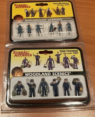 NEW SCENIC ACCENTS-HO SCALE TRAIN MECHANICS A1859 & TRAIN PERSONNEL A1847