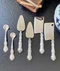Rare Gorham Strasbourg Sterling Silver Cheese Pastry Knife Ladle Serving Set Six