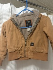 Walls Boys Brown Hooded Sherpa Lined Cotton Zip Up Basic Coat Jacket it 5t