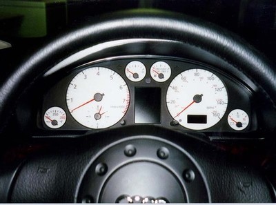 RARE Audi B5 A4 White Colored Gauge Faces NR Auto Part# 3106 Very Good Condition