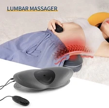 Electric Lumbar Traction Massager Hot Compress Waist Back Spine Support Relief