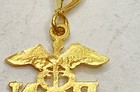 14K Yellow Gold RN Registered Nurse Caduceus Pendant Medical Symbol 1" x 0.5" — photo 5