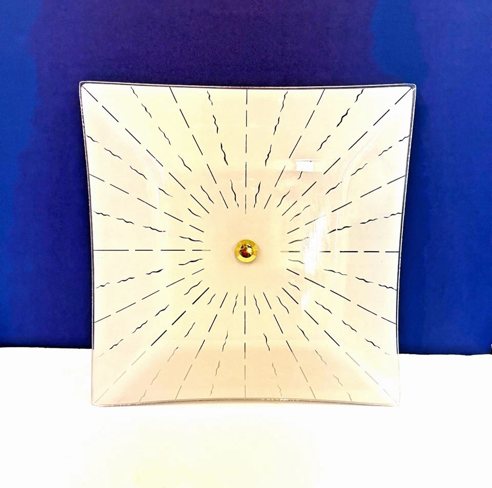 16" DE COLECCIÓN Blanco Cuadrado 4 Luces Techo DORMITORIO Accesorio STARBURST MCM NUEVO 1609 Foto 4 de 4