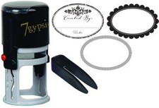 7 Gypsies Oval Label Interchangeable Rubber Stamp Set