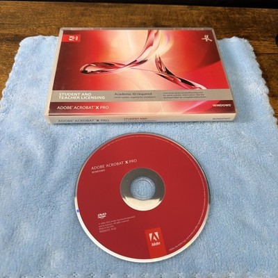 Adobe Acrobat X Pro 2010 Windows DVD (Student & Teacher Licensing) No Code