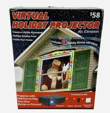 Mr. Christmas Indoor Virtual Holiday Projector 14 Fully Animated Movies COMPLETE