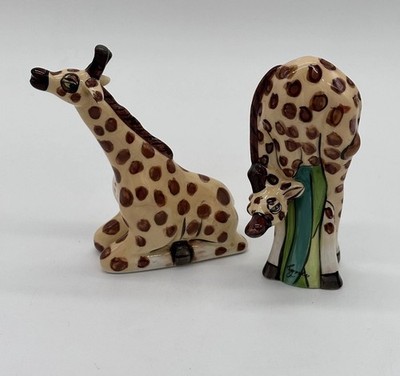 Blue Sky Clayworks Giraffe Salt & Pepper Shakers Lynda Corneille Designer
