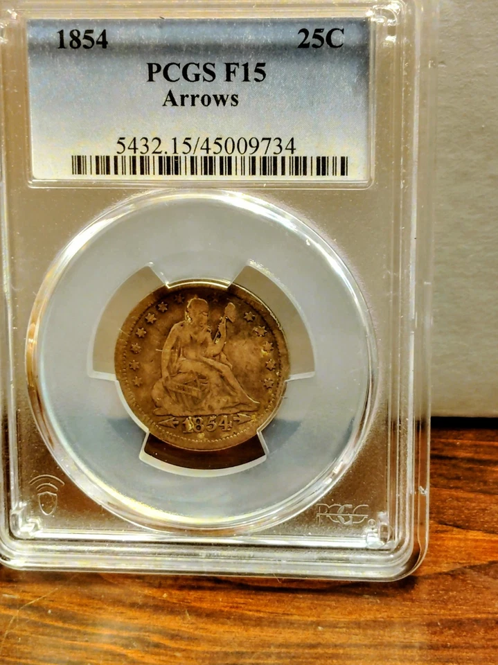 Birth Of The REPUBLICAN PARTY 1854 25c Silver F15  ARROWS Toned ELITE 🪙 😎 - Image 2 of 4