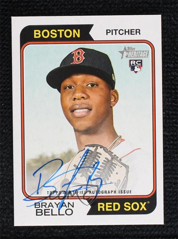 2023 Topps Heritage Real One Brayan Bello #ROA-BBO Rookie Auto RC uk2