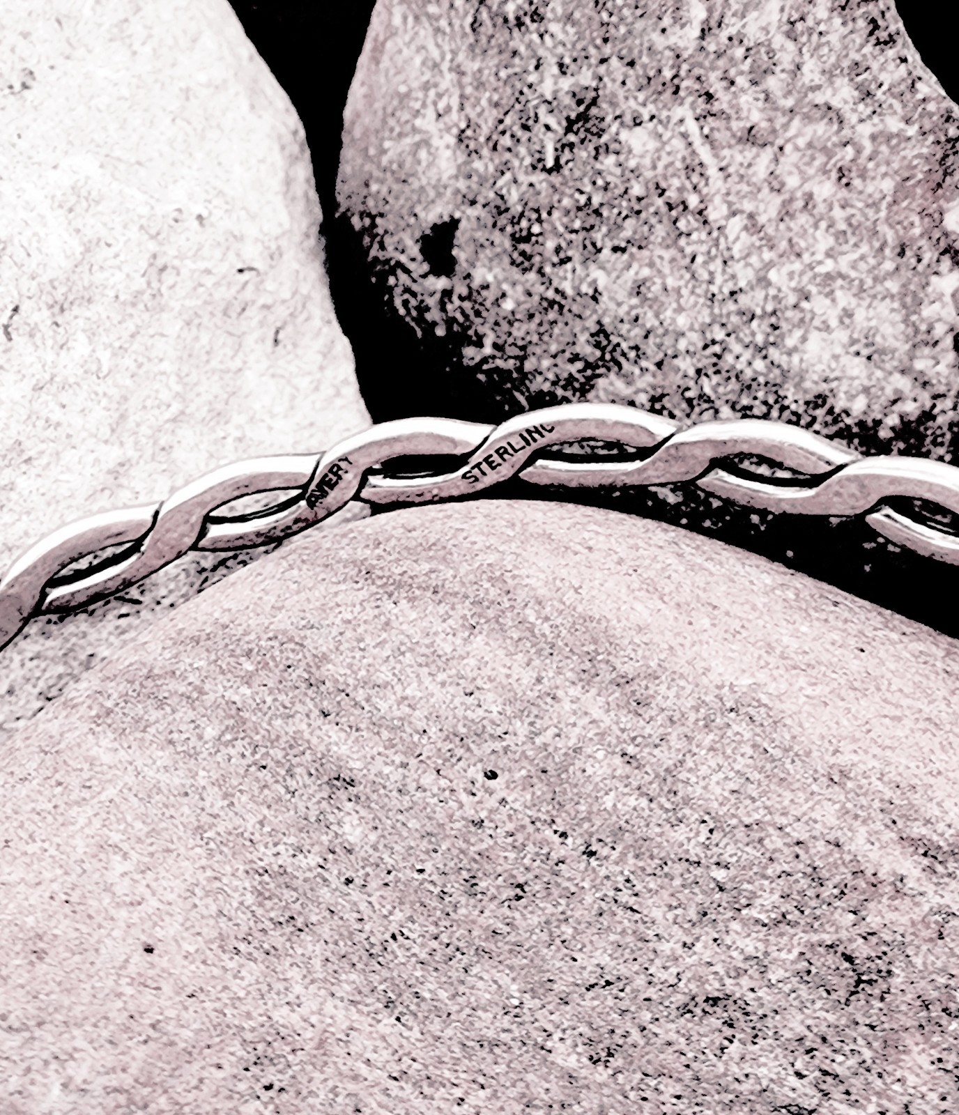 James Avery Bangle Bracelet Lightly Hammered Ster… - image 2