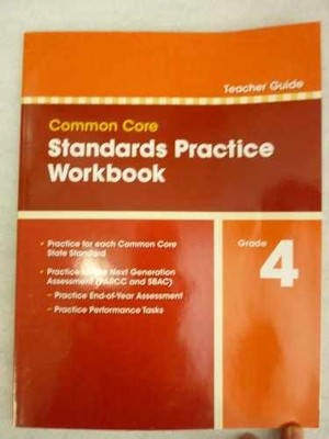 Pearson Common Core Standards Practice Workbook Grade 4 - Paperback - Very Good