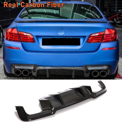 For BMW F10 M5 2012-2017 Real Carbon Fiber Rear Bumper Diffuser Lip Body Kit US