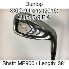 Dunlop XXIO 9 Irons 2016 5-9.P.A Iron Set 38" MP900 Stiff Right-Handed